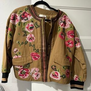 Anthropology embroidered jacket